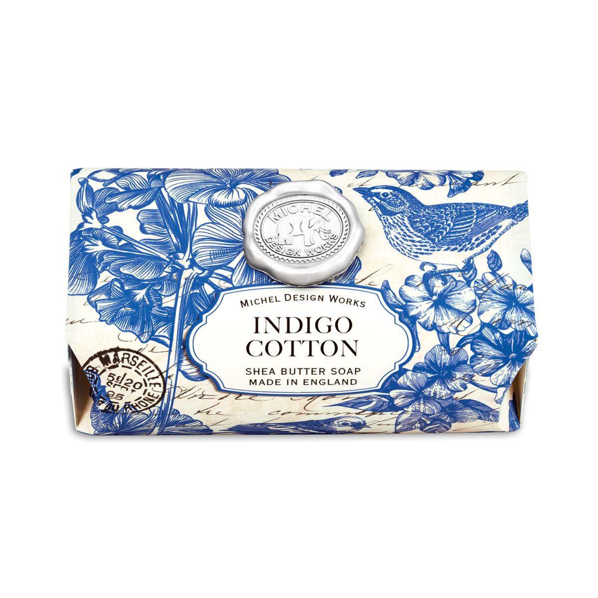 Barre de savon en coton indigo
