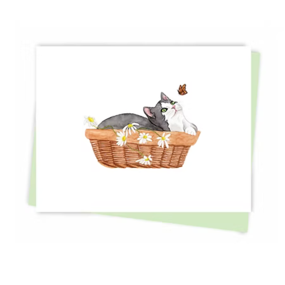 Cat in a basket